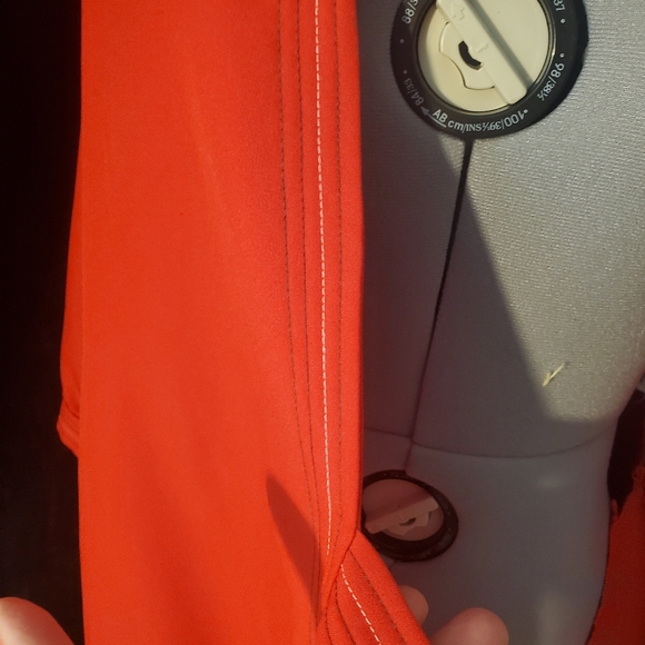 Vintage retro belted red coat with pockets - Picture 5 of 6